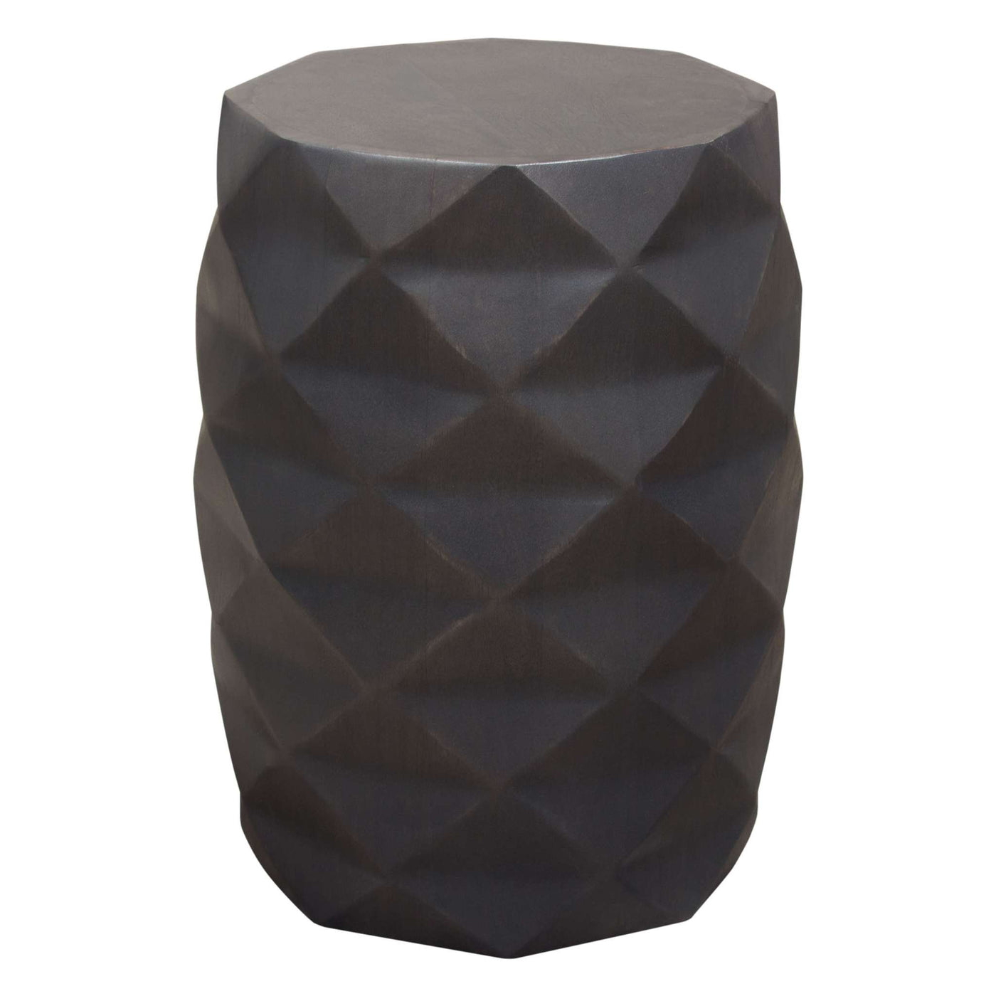 Fig Solid Mango Wood Accent Table in a Finish w/ Leaf Motif by Diamond Sofa