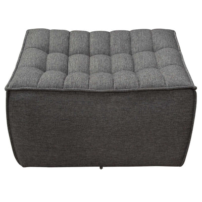 Marshall Scooped Seat Ottoman in Sand Fabric by Diamond Sofa