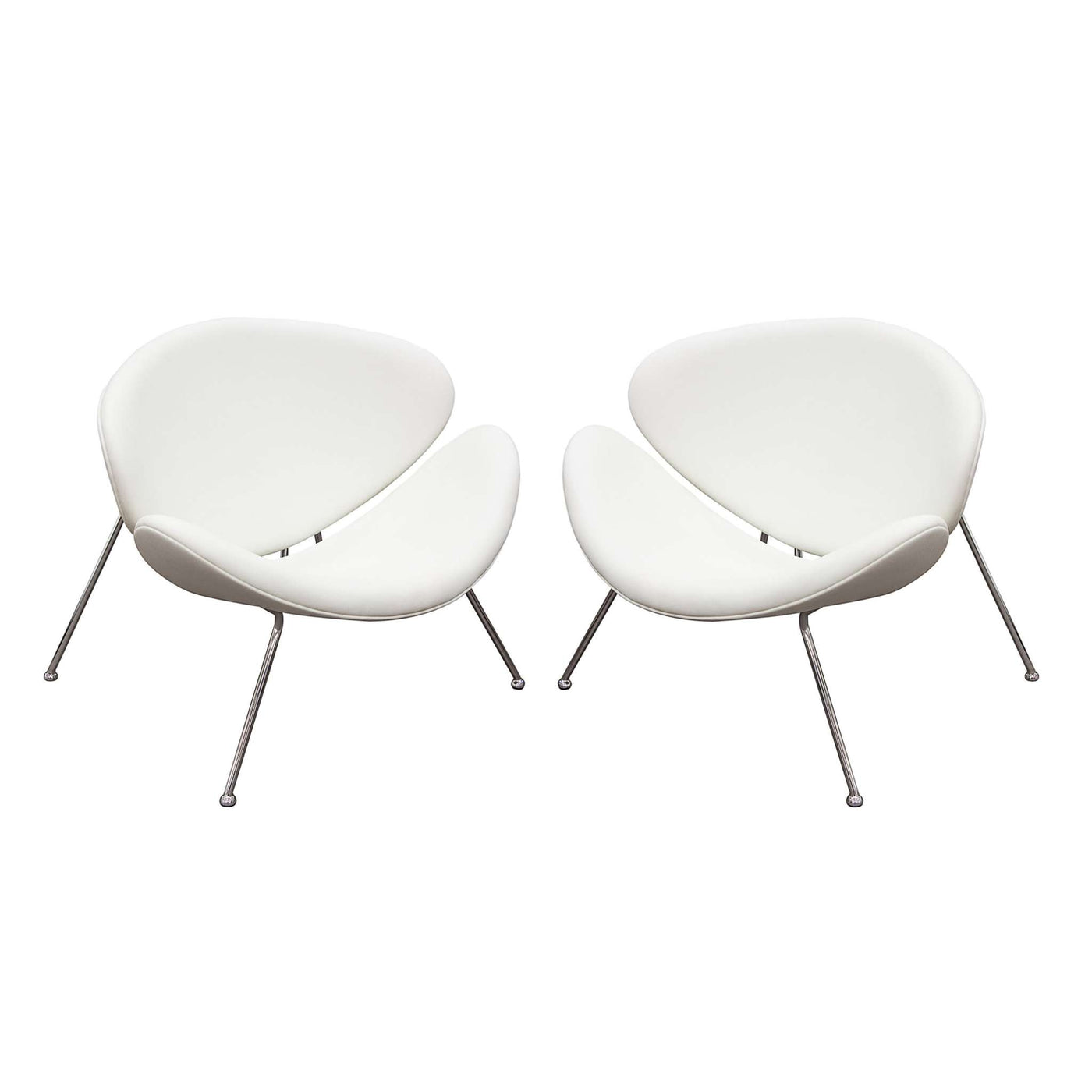 Set of (2) Accent Chairs with Chrome Frame by Diamond Sofa