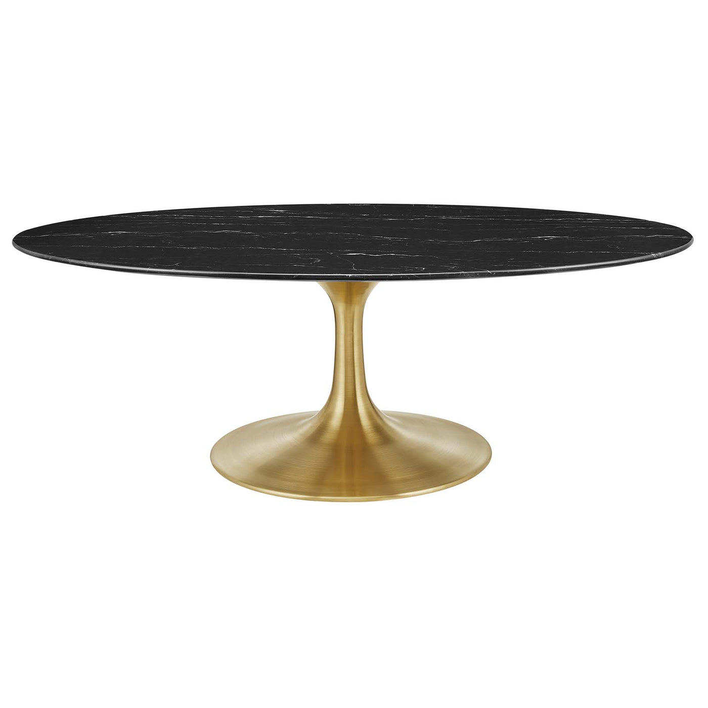 Lippa 48" Oval Artificial Marble Coffee Table