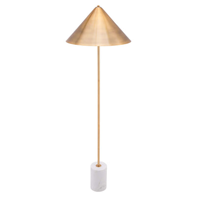 Bianca Floor Lamp Brass & White