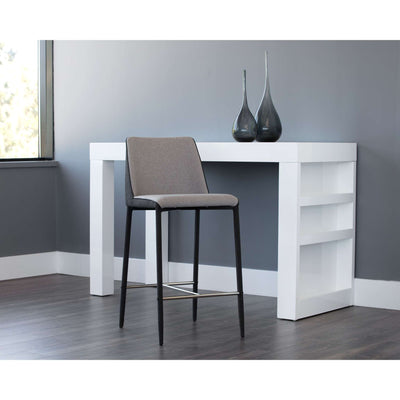 Renee Counter Stool - Armour Grey / Dark Slate