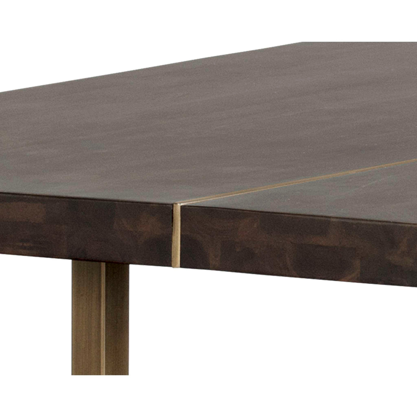 Donnelly Dining Table - Antique Brass - Dark Mango - 95"