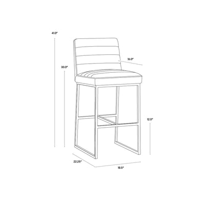 Spyros Barstool - Havana Dark Brown