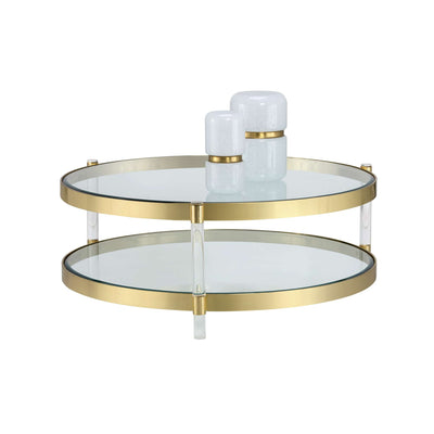 York Coffee Table - Brass
