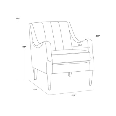Patrice Lounge Chair - Abbington Navy