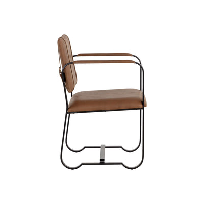 Garrett Dining Armchair - Cognac Leather