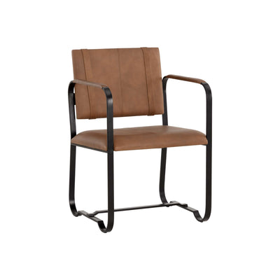 Garrett Dining Armchair - Cognac Leather