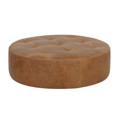 Nilda Ottoman - Camel Leather