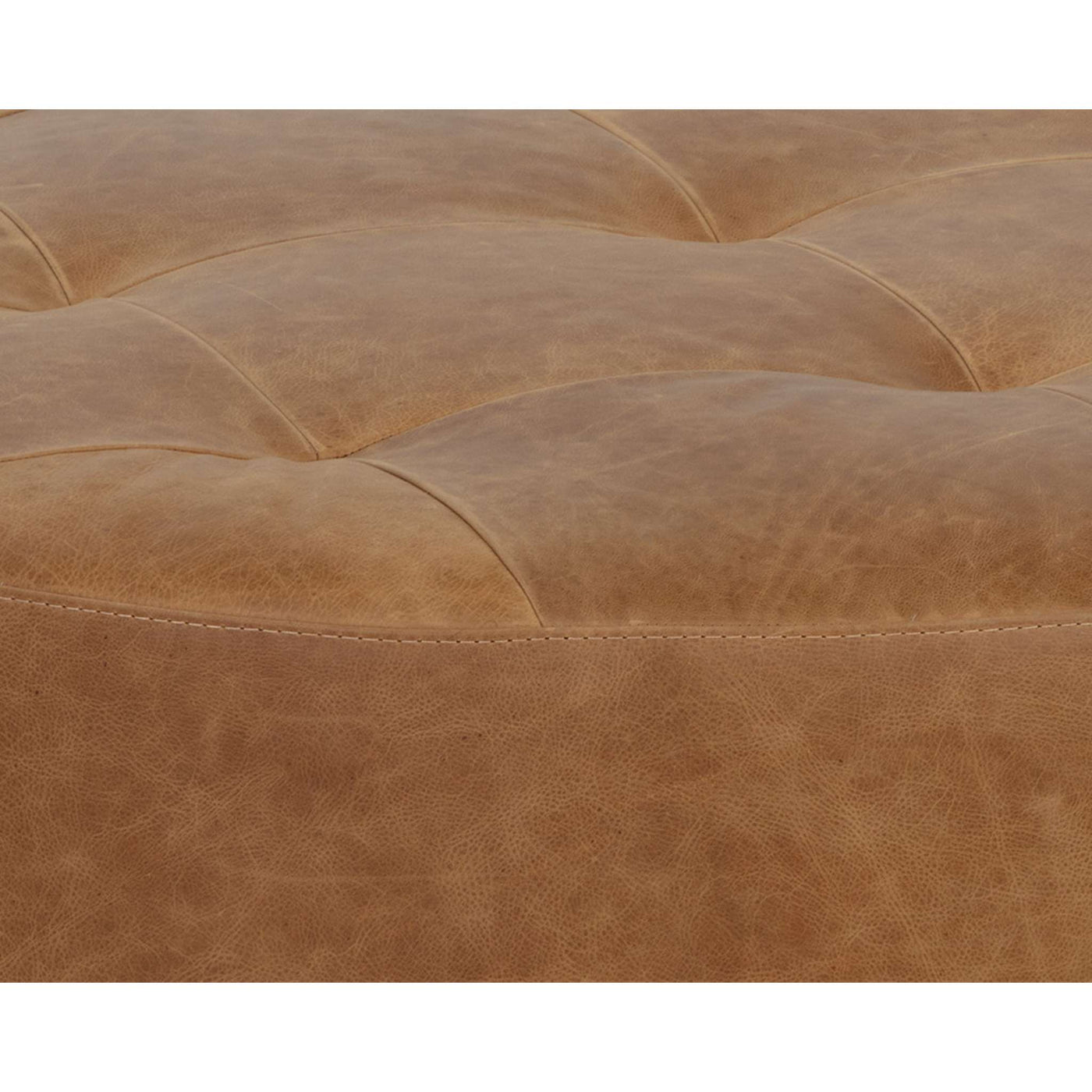 Nilda Ottoman - Camel Leather