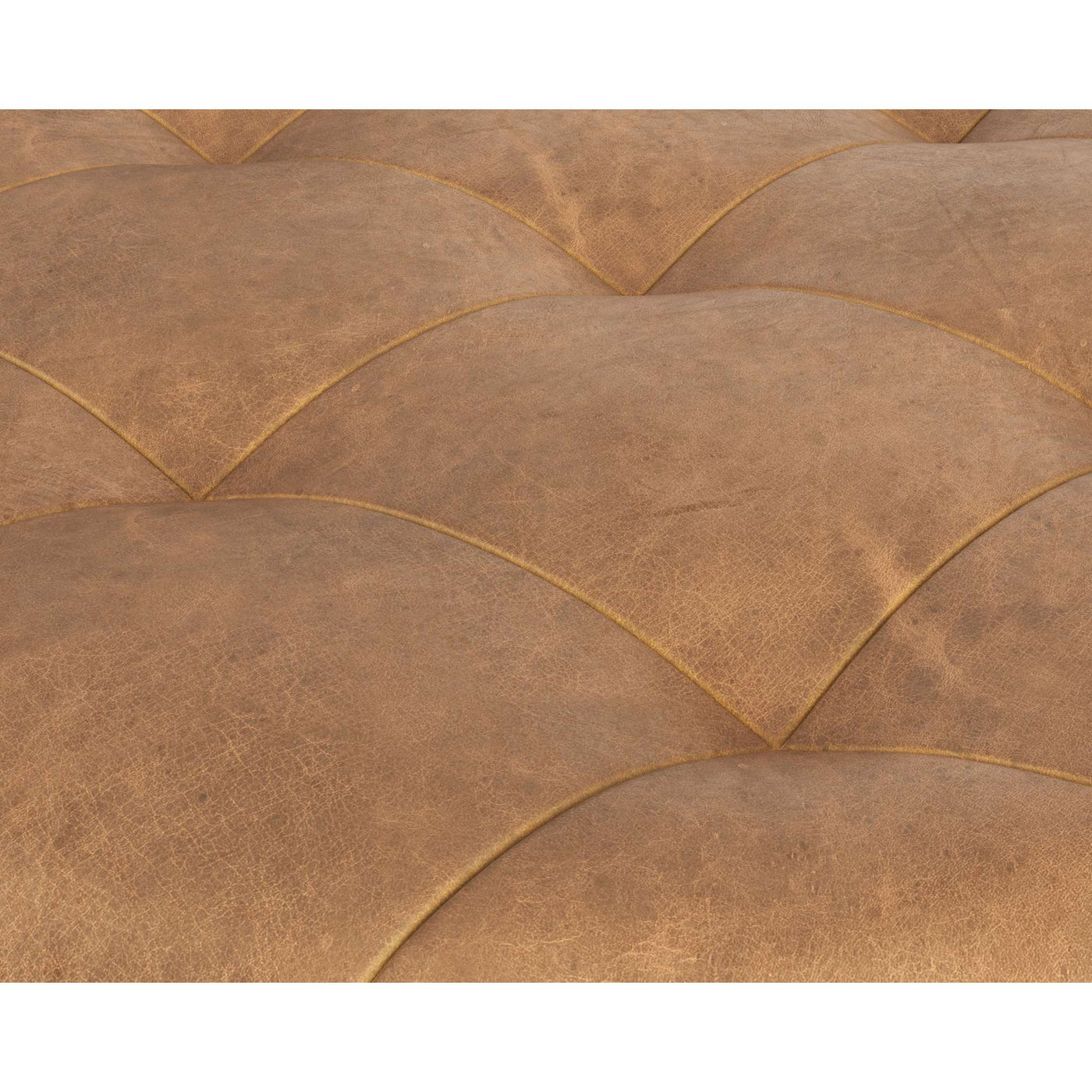 Nilda Ottoman - Camel Leather