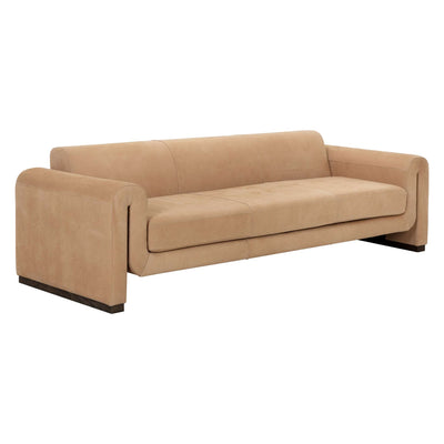 Romer Sofa - Distressed Brown - Nubuck Tan Leather