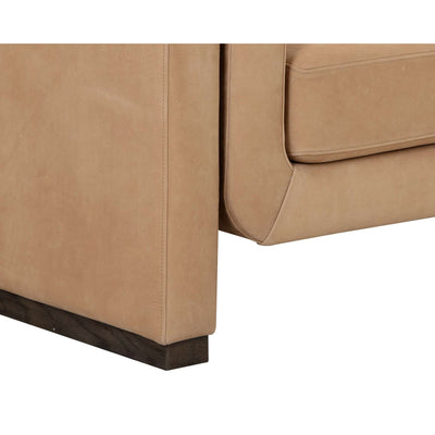Romer Sofa - Distressed Brown - Nubuck Tan Leather