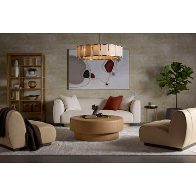 Arlo Ottoman - Milliken Cognac