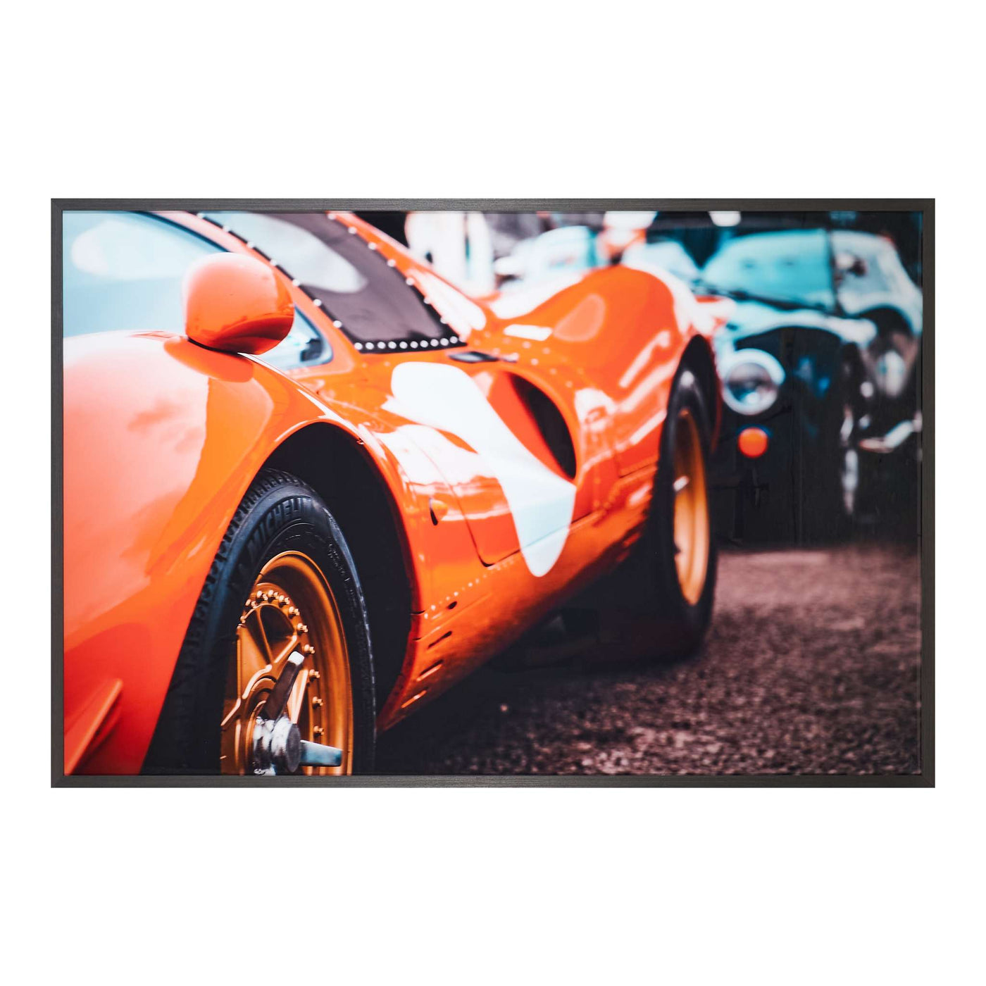 Vintage Ferrari - 72" X 48" - Charcoal Frame