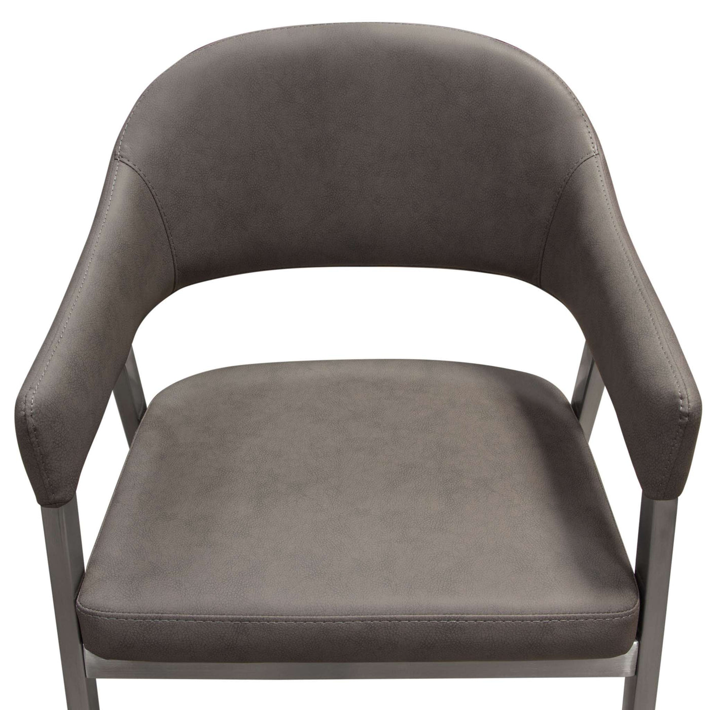 Adele Chairs in Leatherette w/ Brushed Stainless Steel Leg by Diamond Sofa