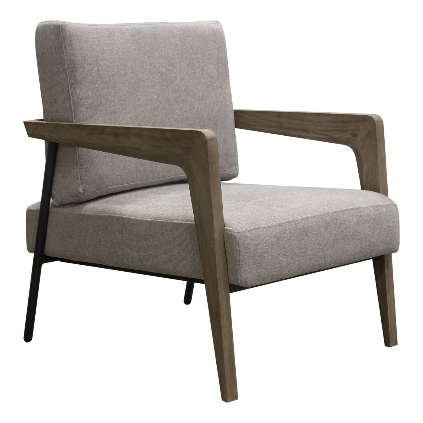 Blair Accent Chair in Fabric with Curved Wood Leg Detail by Diamond Sofa