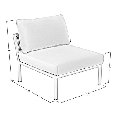 Bahamian Sectional Armless Chair