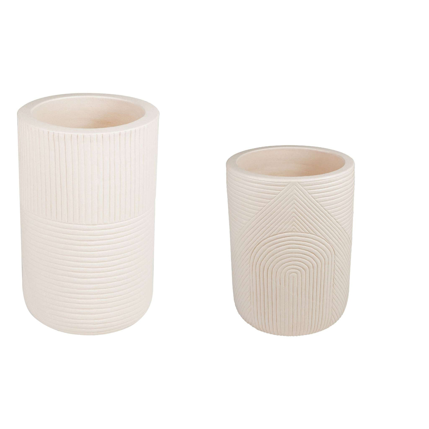 Serenity Textured Planter Set (1 Large and 1 Small)