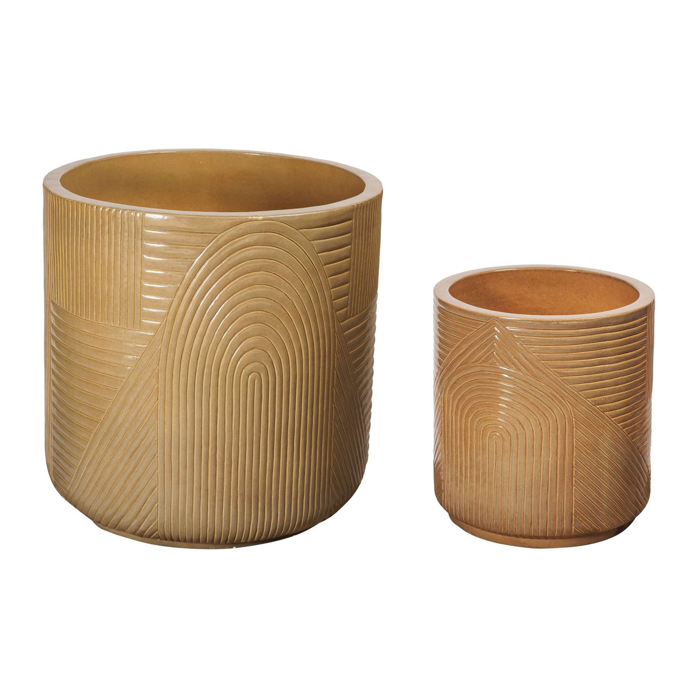 Serenity Textured Planter Set (1 Large and 1 Small)