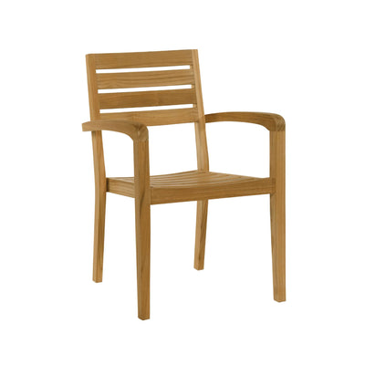 Venice Teak Outdoor Dining Stacking Armchair (Set of 4)