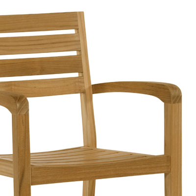 Venice Teak Outdoor Dining Stacking Armchair (Set of 4)