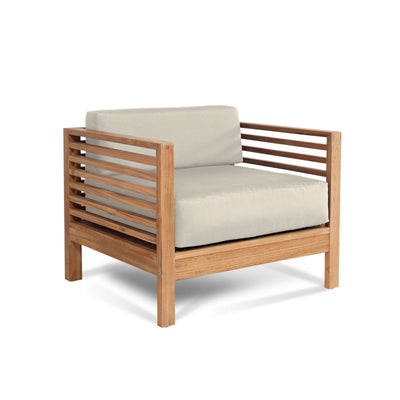 Summer Teak Outdoor Club Chair with Sunbrella® Canvas Cushion