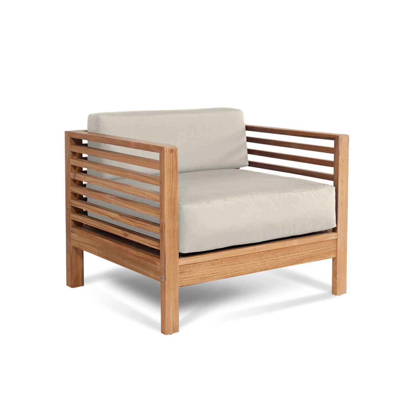 Summer Teak Outdoor Club Chair with Sunbrella® Canvas Cushion