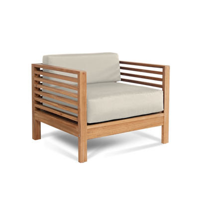 Summer Teak Outdoor Club Chair with Sunbrella® Canvas Cushion