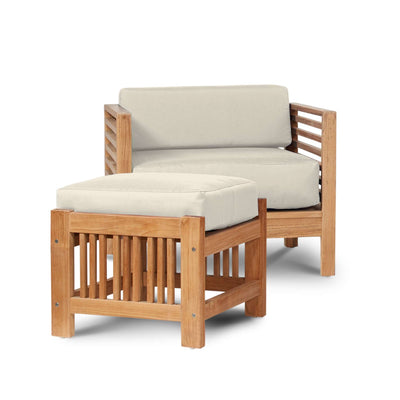 Summer Teak Outdoor Club Chair with Sunbrella® Canvas Cushion