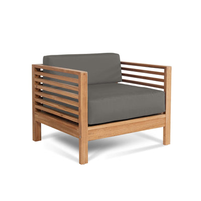 Summer Teak Outdoor Club Chair with Sunbrella® Canvas Cushion