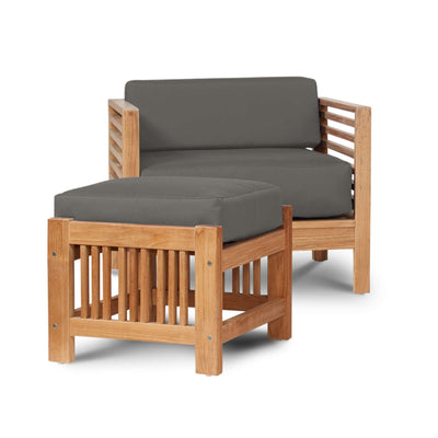 Summer Teak Outdoor Club Chair with Sunbrella® Canvas Cushion
