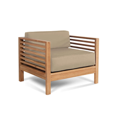 Summer Teak Outdoor Club Chair with Sunbrella® Canvas Cushion