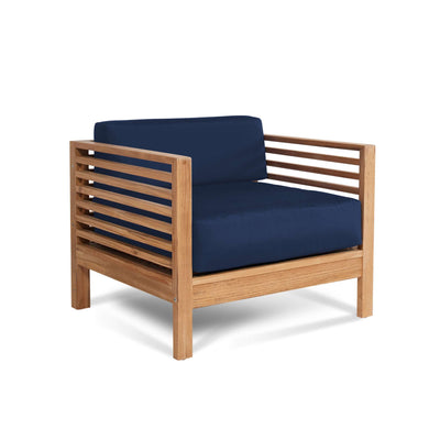 Summer Teak Outdoor Club Chair with Sunbrella® Canvas Cushion