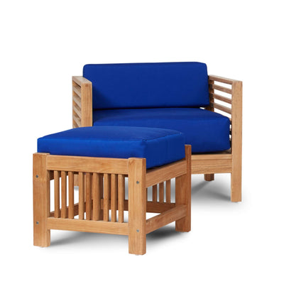 Summer Teak Outdoor Club Chair with Sunbrella® Canvas Cushion