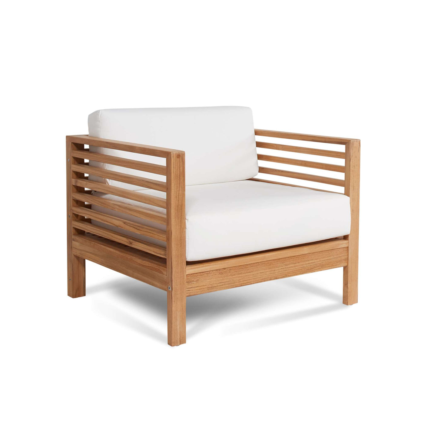 Summer Teak Outdoor Club Chair with Sunbrella® Canvas Cushion