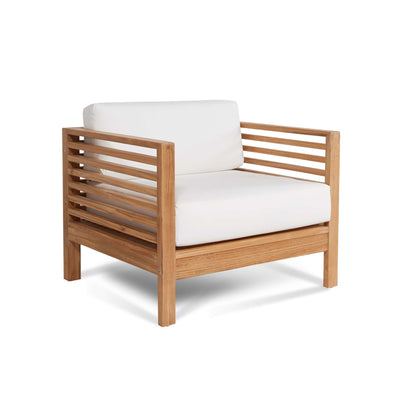 Summer Teak Outdoor Club Chair with Sunbrella® Canvas Cushion
