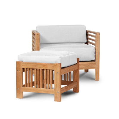 Summer Teak Outdoor Club Chair with Sunbrella® Canvas Cushion