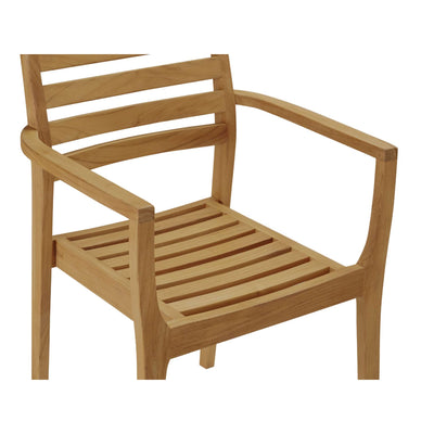 Kolding Teak Outdoor Dining Stacking Armchair (Set of 4)