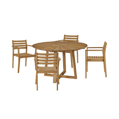 Kolding Teak Outdoor Dining Stacking Armchair (Set of 4)