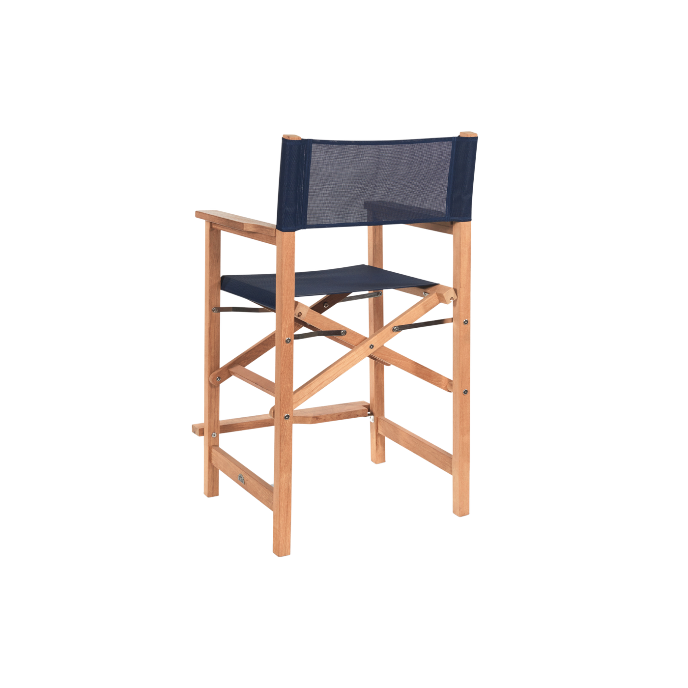 Director Teak Outdoor Counter Height Dining Armchair in Black