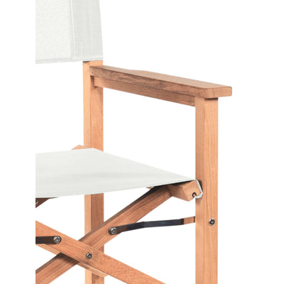 Director Teak Outdoor Counter Height Dining Armchair in Black