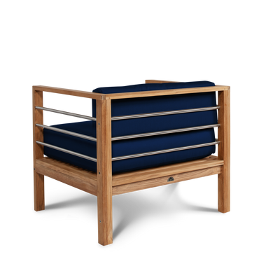 SoHo Teak Outdoor Club Chair with Sunbrella® Canvas Cushion