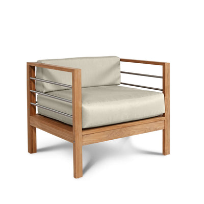 SoHo Teak Outdoor Club Chair with Sunbrella® Canvas Cushion