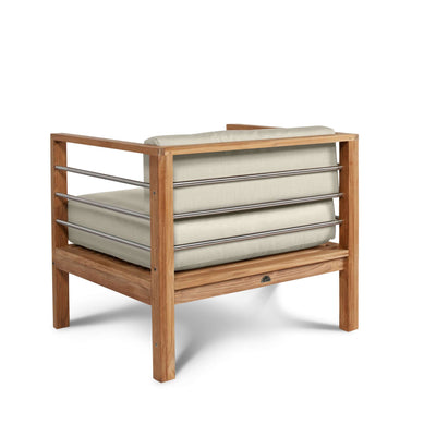 SoHo Teak Outdoor Club Chair with Sunbrella® Canvas Cushion