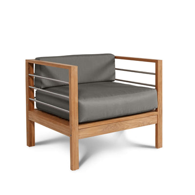 SoHo Teak Outdoor Club Chair with Sunbrella® Canvas Cushion