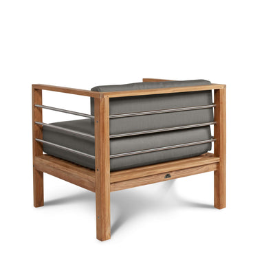 SoHo Teak Outdoor Club Chair with Sunbrella® Canvas Cushion