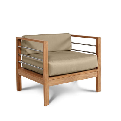 SoHo Teak Outdoor Club Chair with Sunbrella® Canvas Cushion