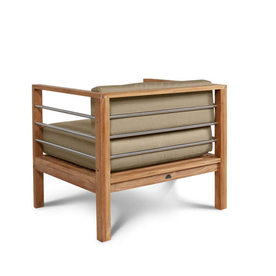 SoHo Teak Outdoor Club Chair with Sunbrella® Canvas Cushion