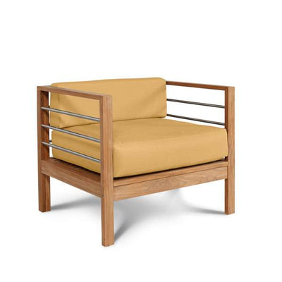 SoHo Teak Outdoor Club Chair with Sunbrella® Canvas Cushion